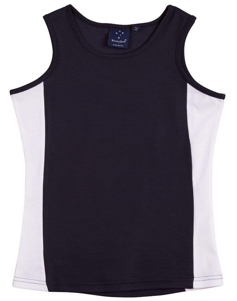 Winning Spirit Casual Wear Navy/White / 16 WINNING SPIRIT TEAMMATE SINGLET Ladies TS17
